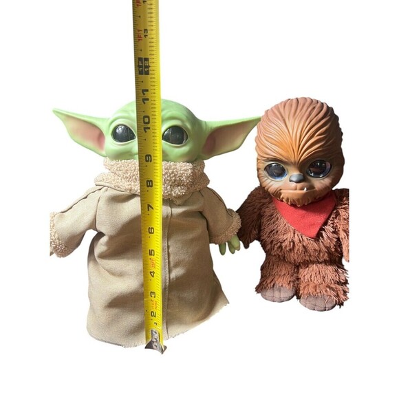 Lot of 2 Mattel 2001 Stars Wars Galactic Pals Wookie & Grogu Plush Toys - Picture 8 of 11